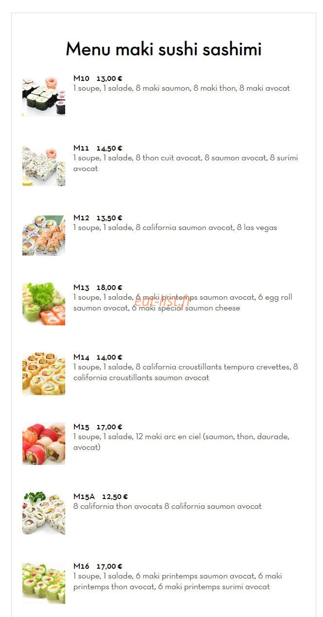 Sushi King — carte page 6