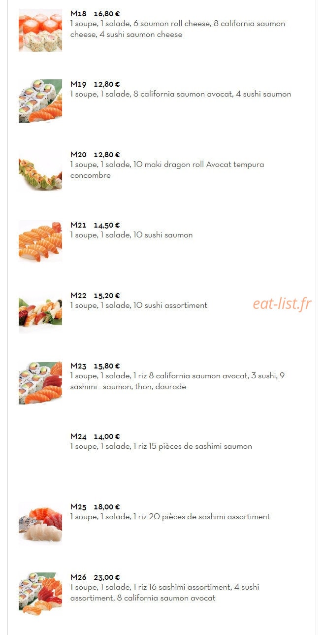 Sushi King — carte page 7