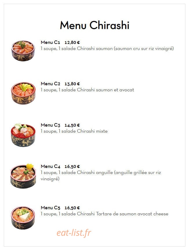 Sushi King — carte page 3