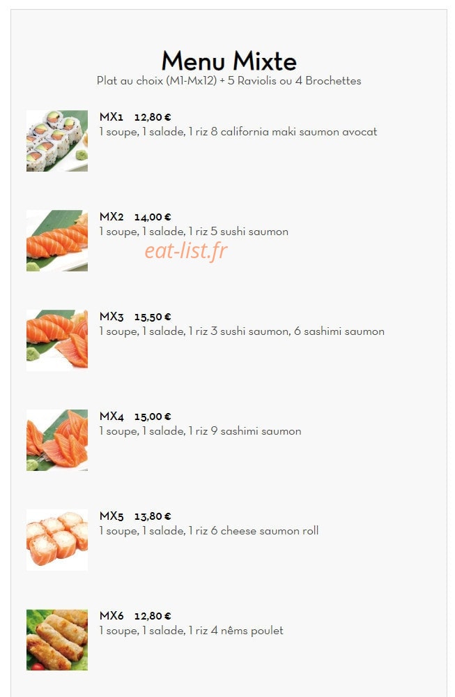Sushi King — carte page 4