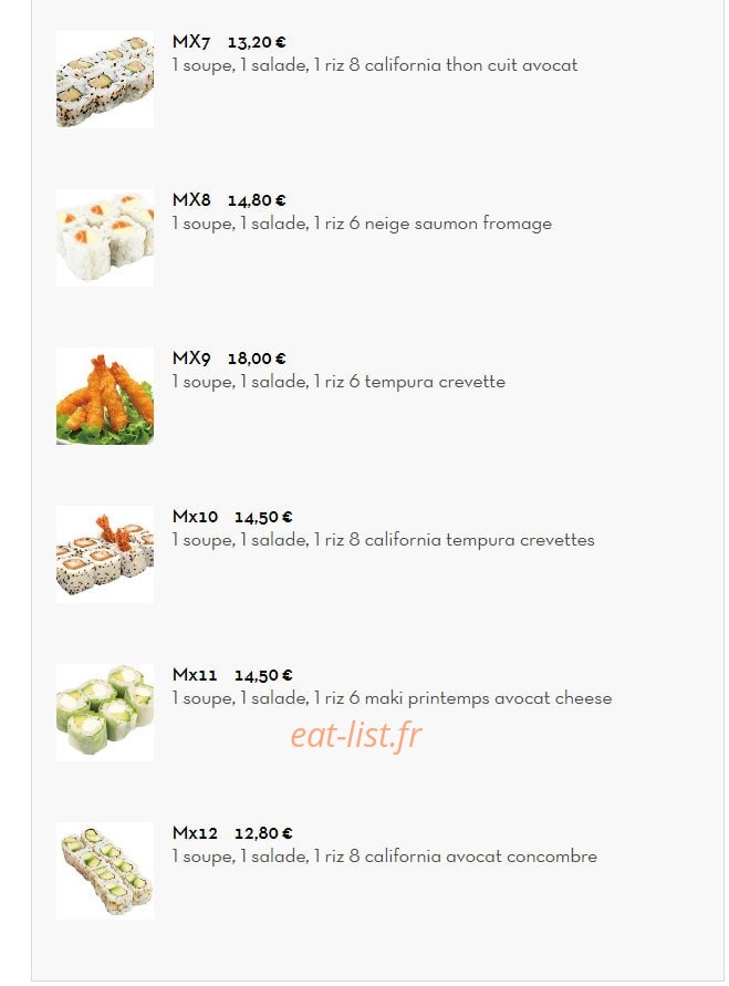 Sushi King — carte page 5