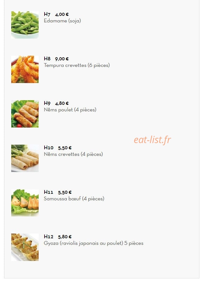 Sushi King — carte page 10
