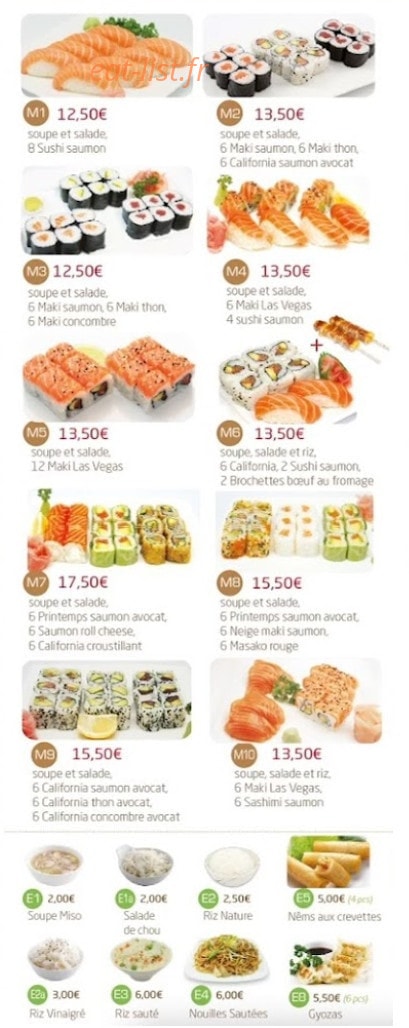 Sushi Sun II — carte page 4