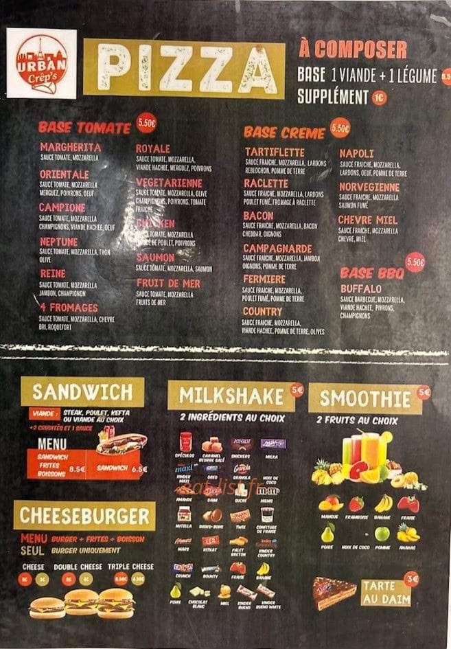 Urban crêp’s — carte page 1