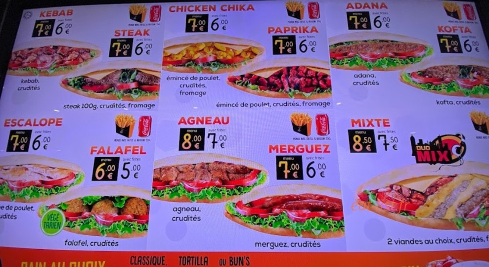 Urfa Kebap 63 — carte page 2