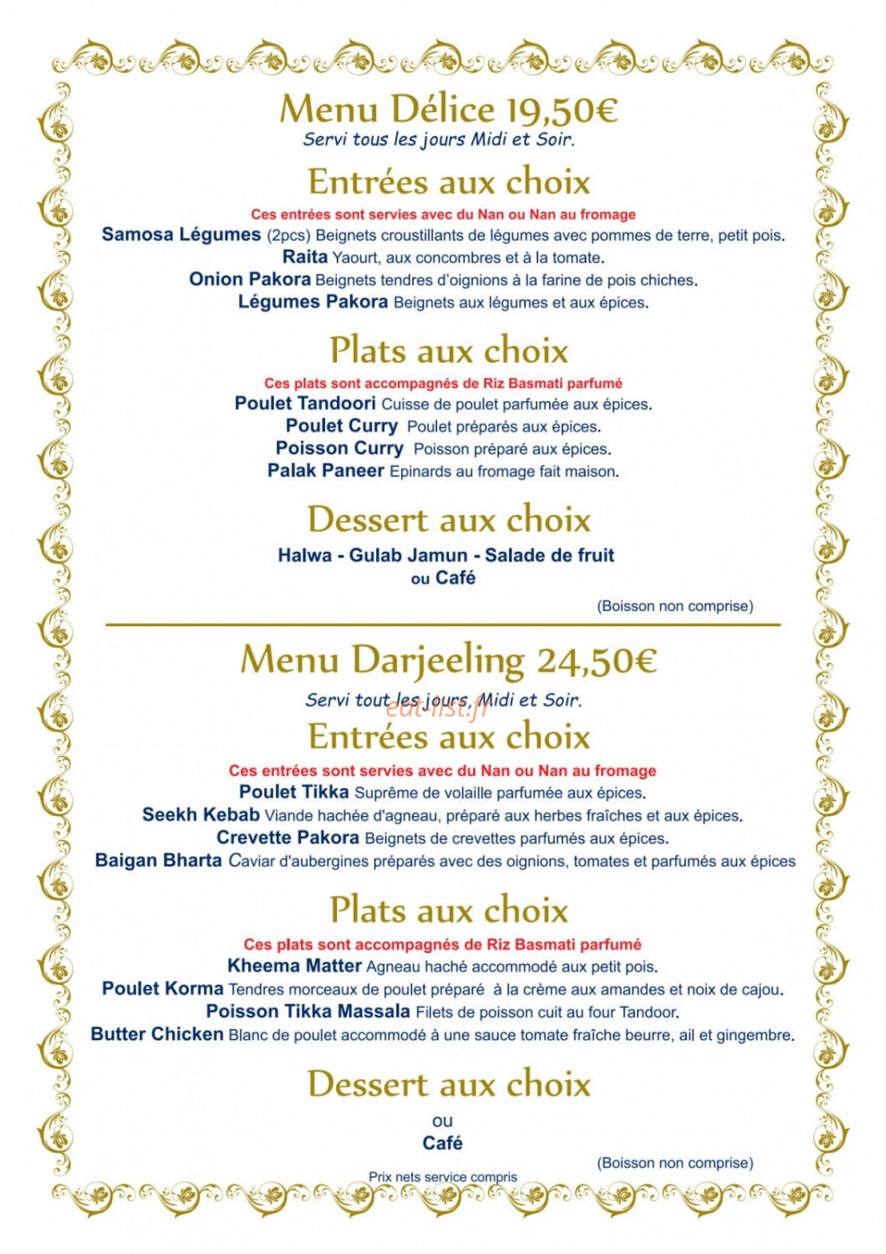 Villa Darjeeling — carte page 7