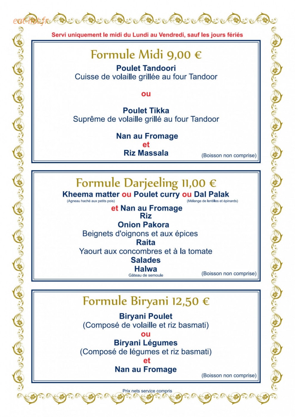 Villa Darjeeling — carte page 8
