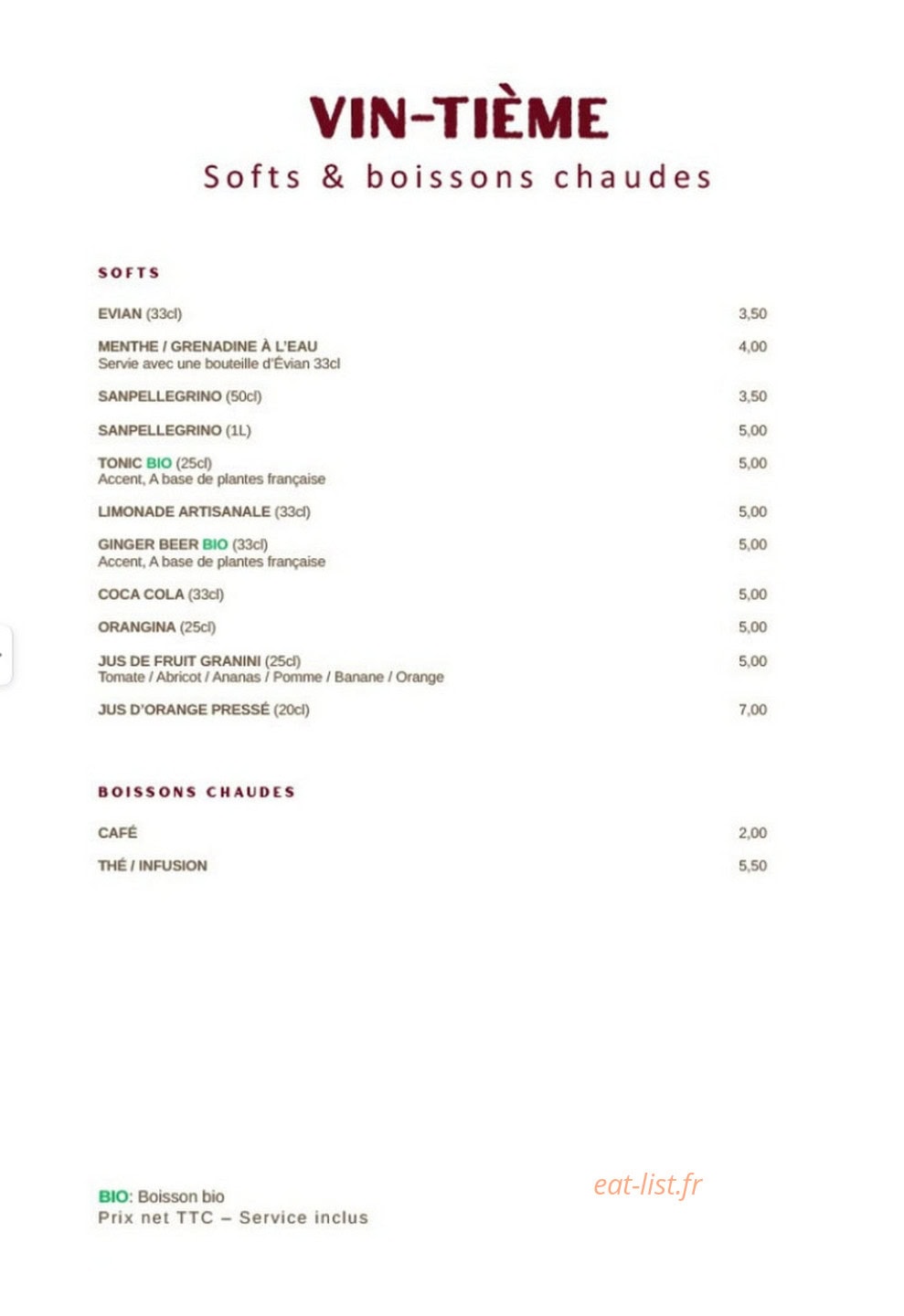 Vin tieme — carte page 2