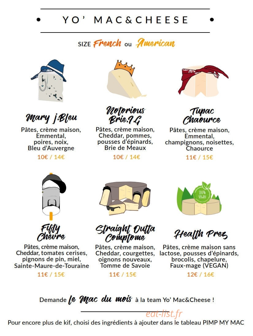 YO' Mac and Cheese — carte page 3