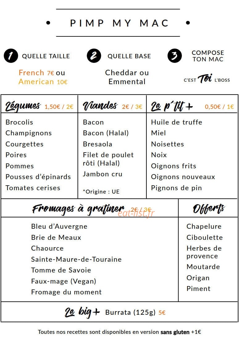 YO' Mac and Cheese — carte page 4