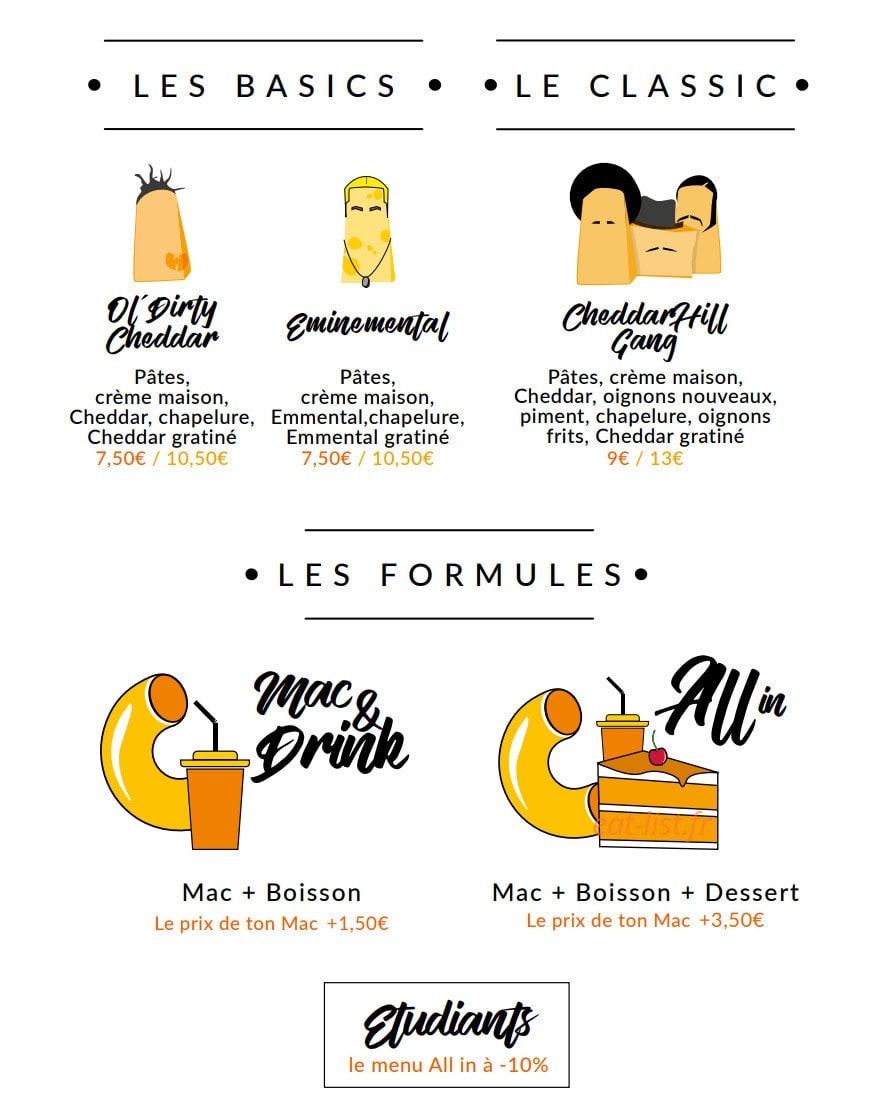 YO' Mac and Cheese — carte page 2