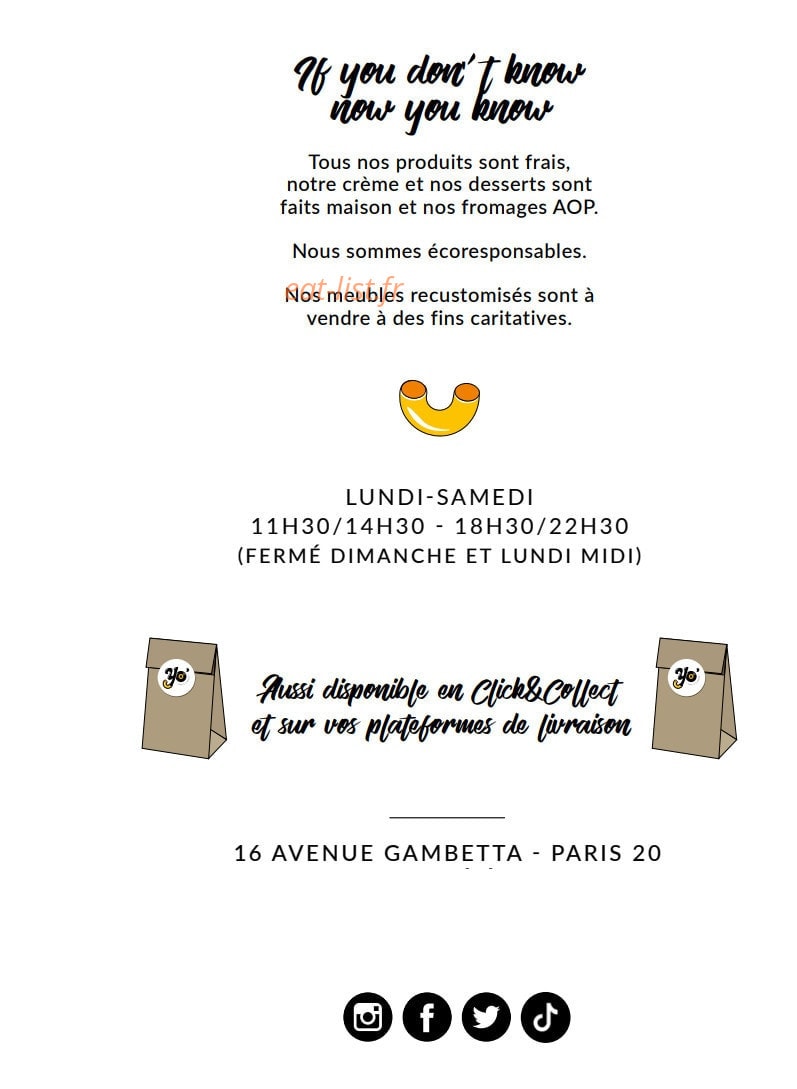 YO' Mac and Cheese — carte page 6