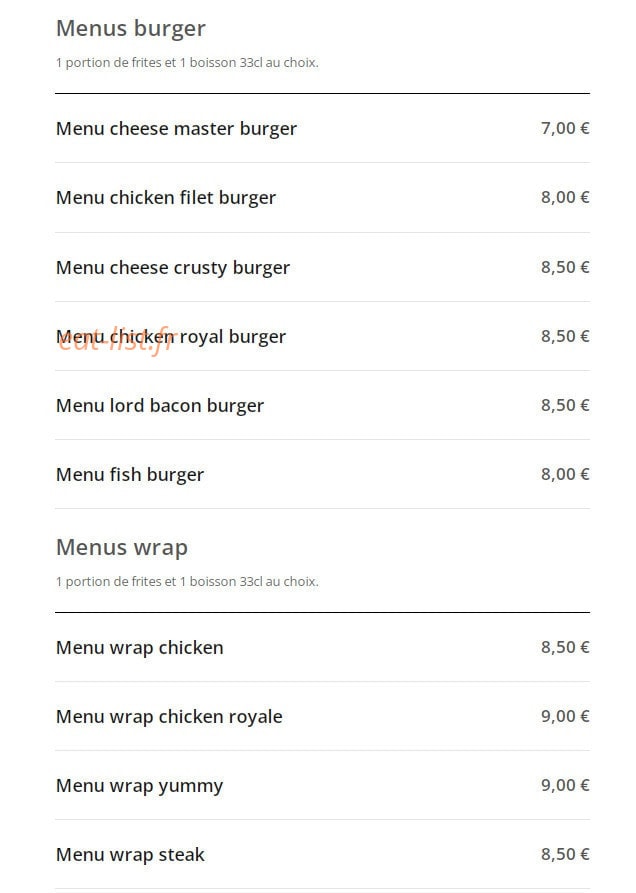 Yummy Fried Chicken — carte page 3