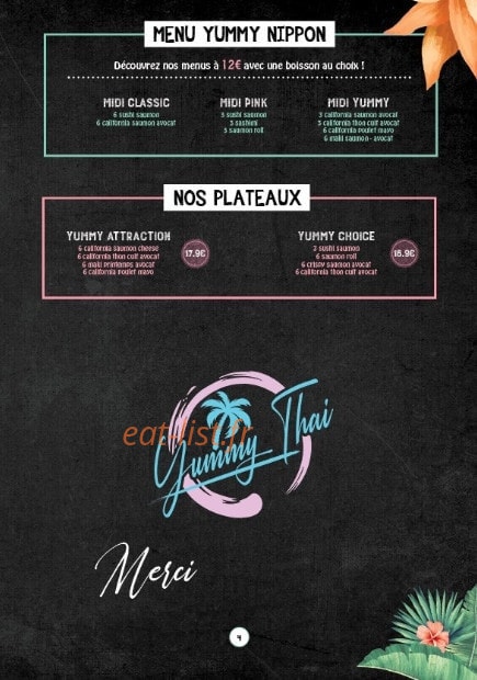 Yummy Thaï — carte page 3