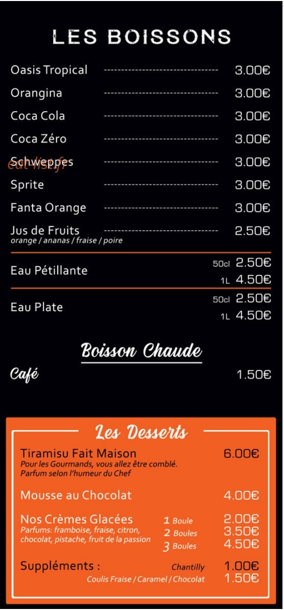 A la Braise — carte page 6