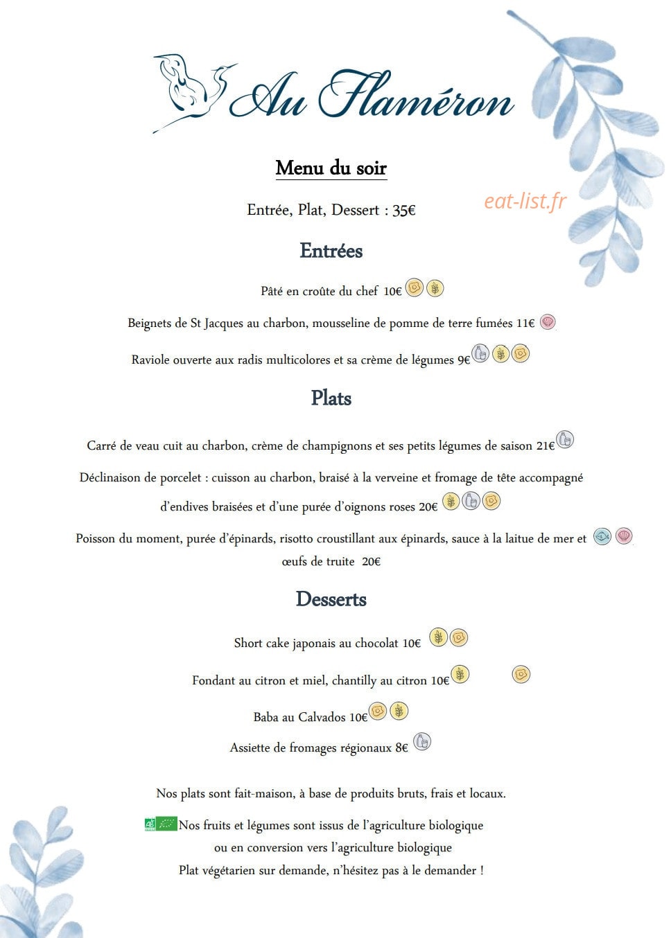 Au flaméron — carte page 2