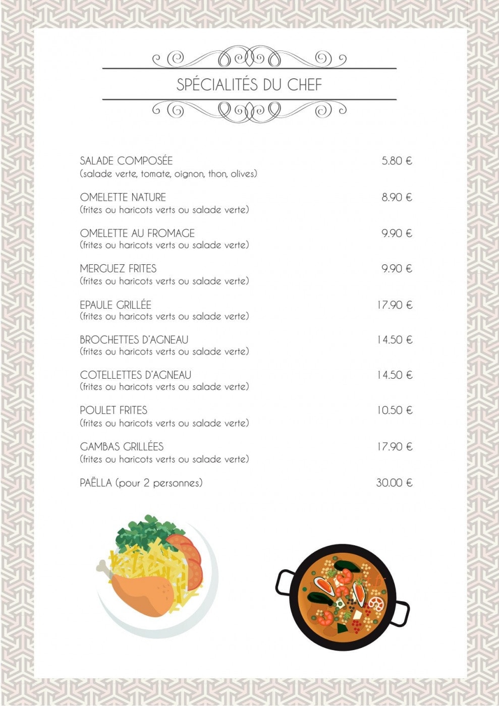 Au Prince des Sables — carte page 6