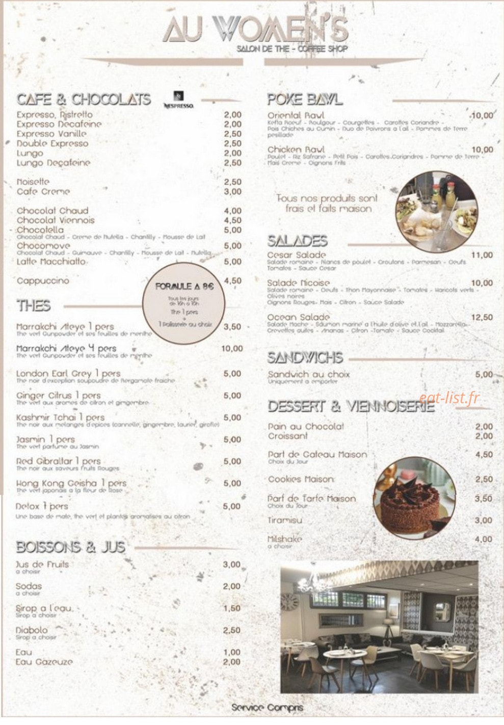 Au Women’s — carte page 1
