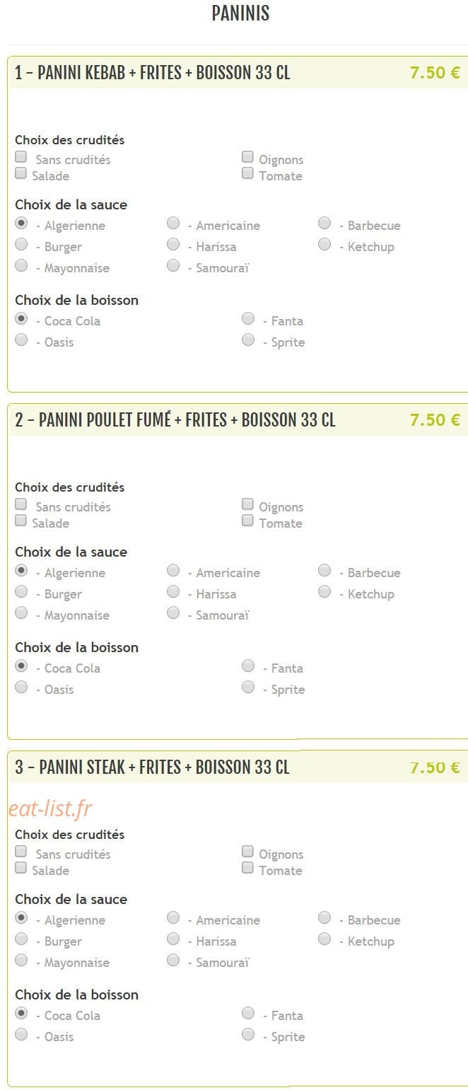 Bella Pizza — carte page 18