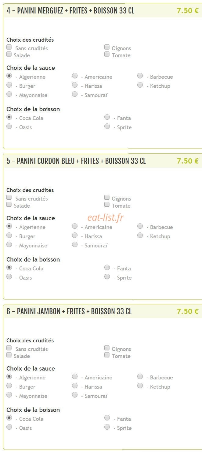 Bella Pizza — carte page 19