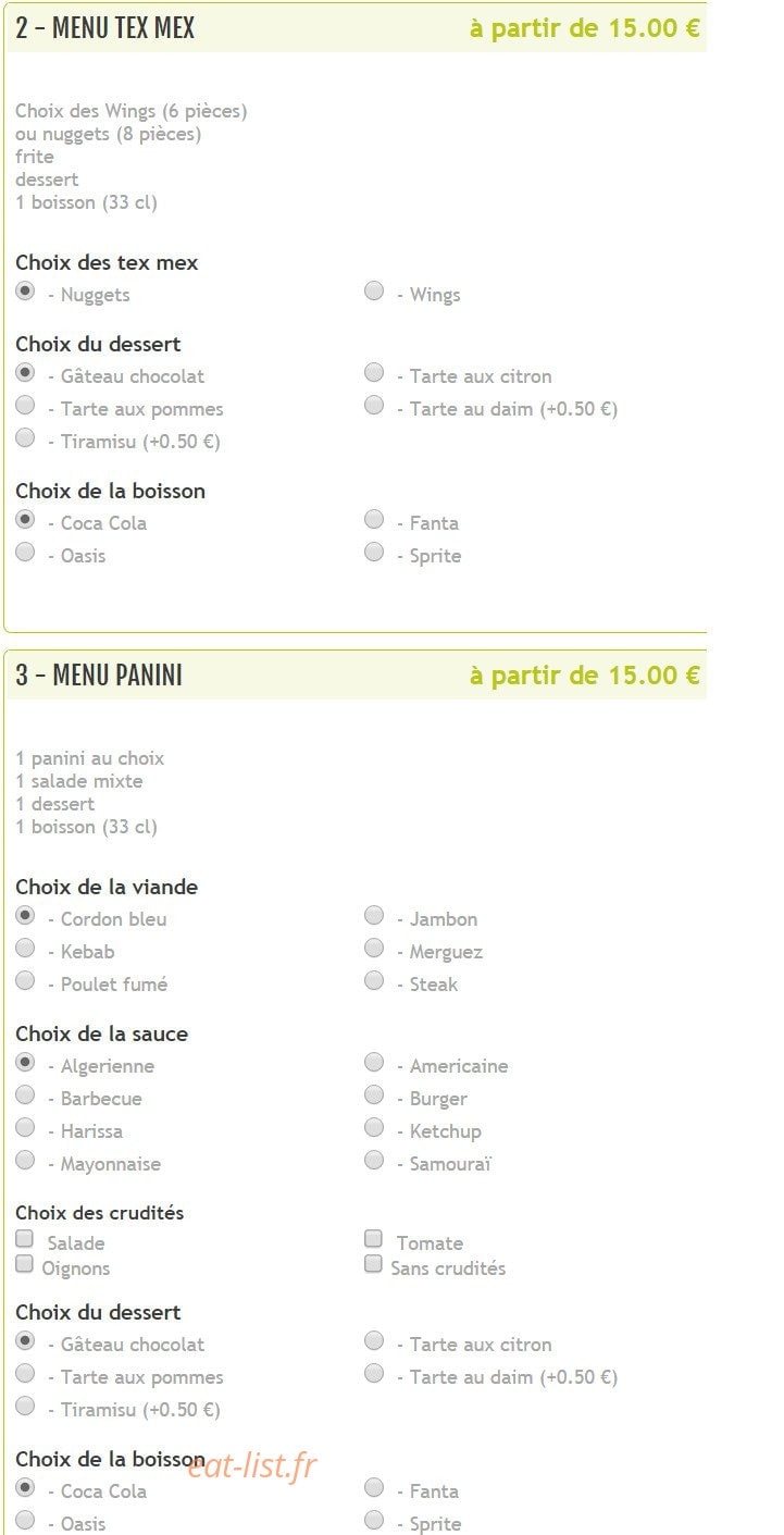 Bella Pizza — carte page 26