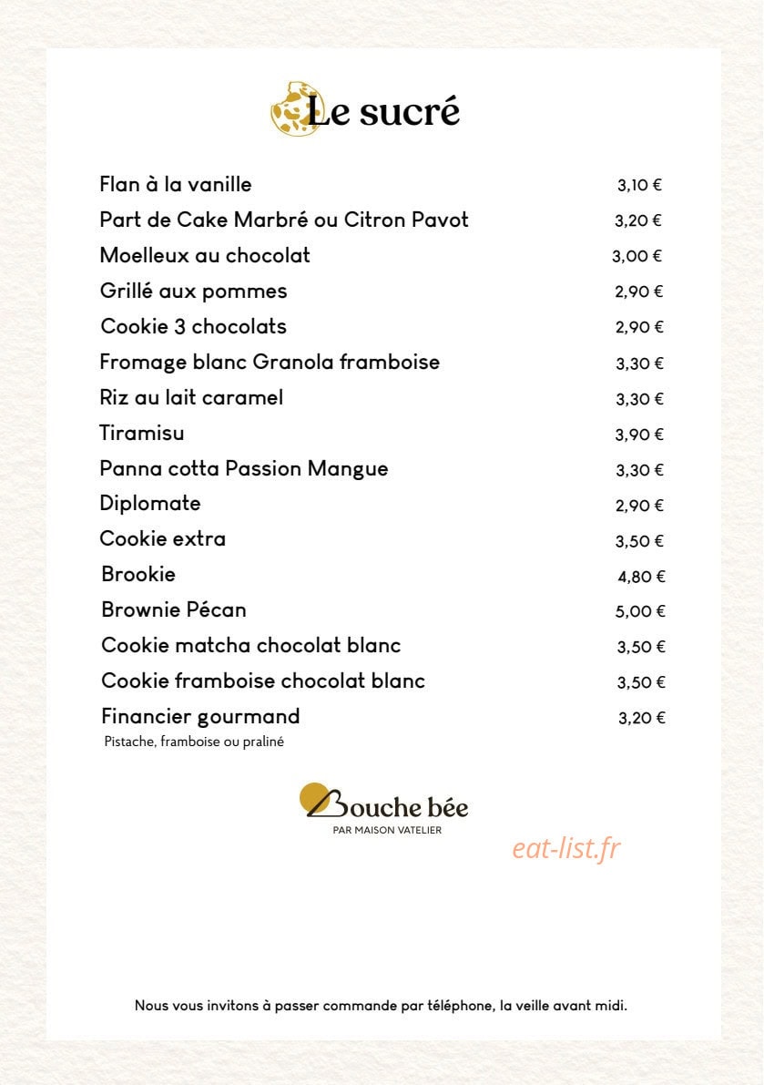 Bouche Bée — carte page 4