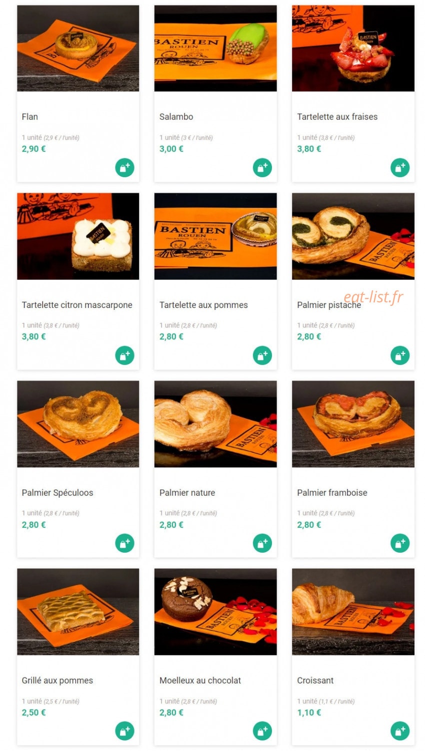 Boulangerie Bastien — carte page 5