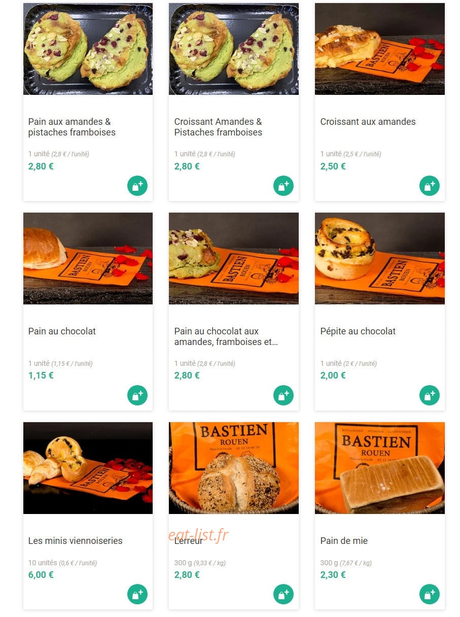 Boulangerie Bastien — carte page 6