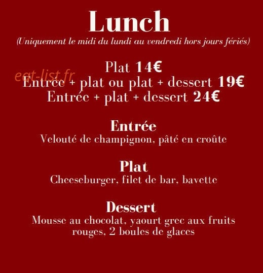 Brasserie Chéri — carte page 5