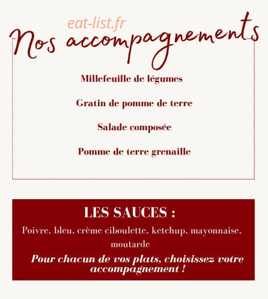 Brasserie Chéri — carte page 2