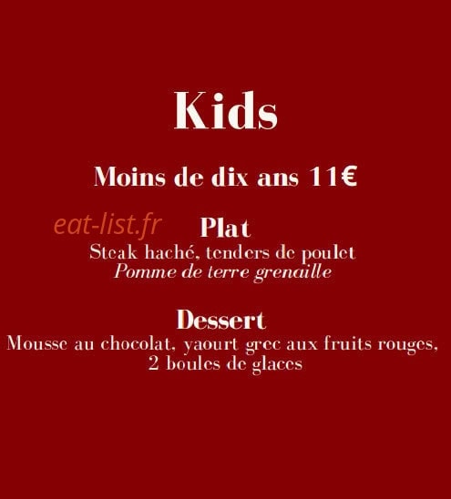 Brasserie Chéri — carte page 7