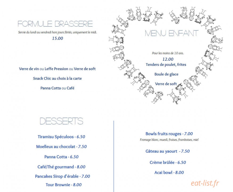 Brasserie du Drugstore — carte page 4