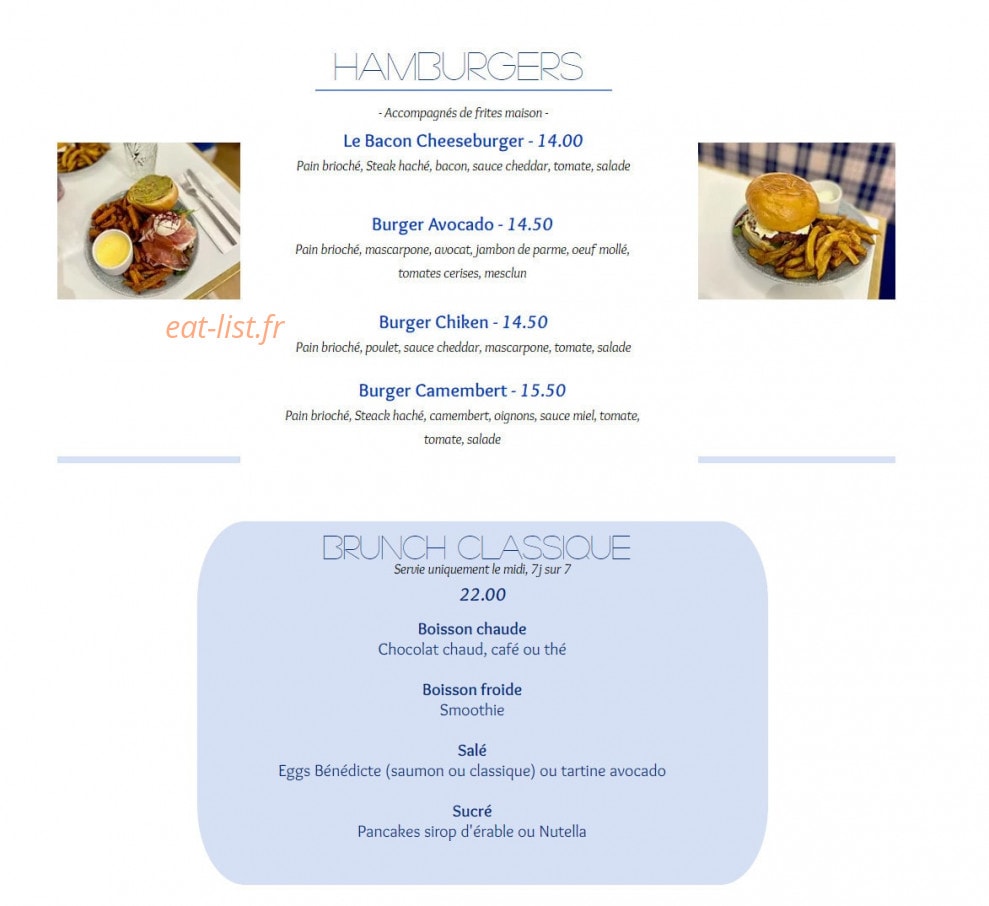 Brasserie du Drugstore — carte page 3