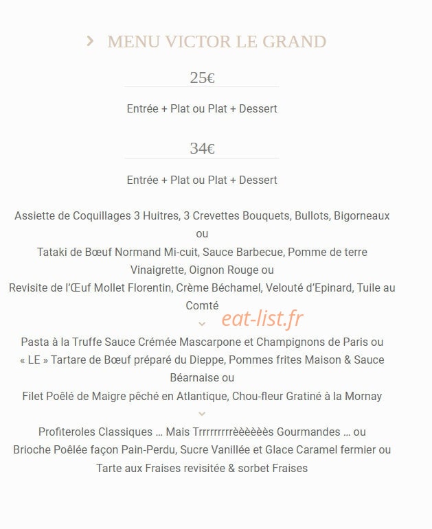 Café Victor — carte page 6