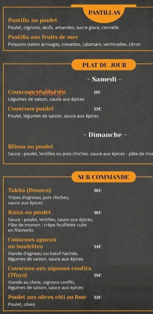 Cantine du maroc — carte page 2