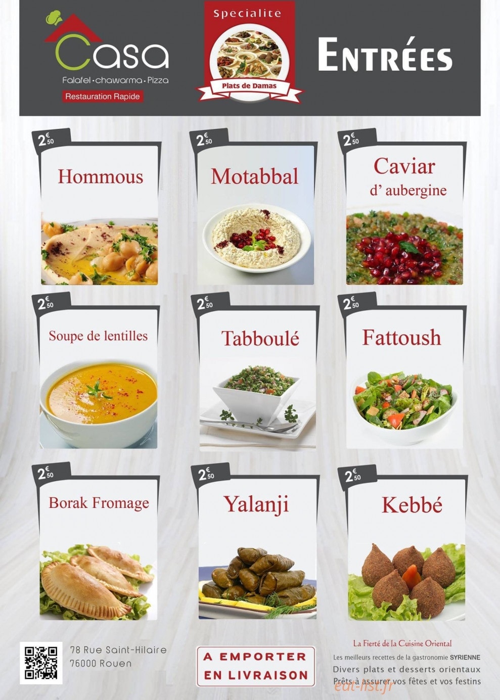 Casa Resto — carte page 2