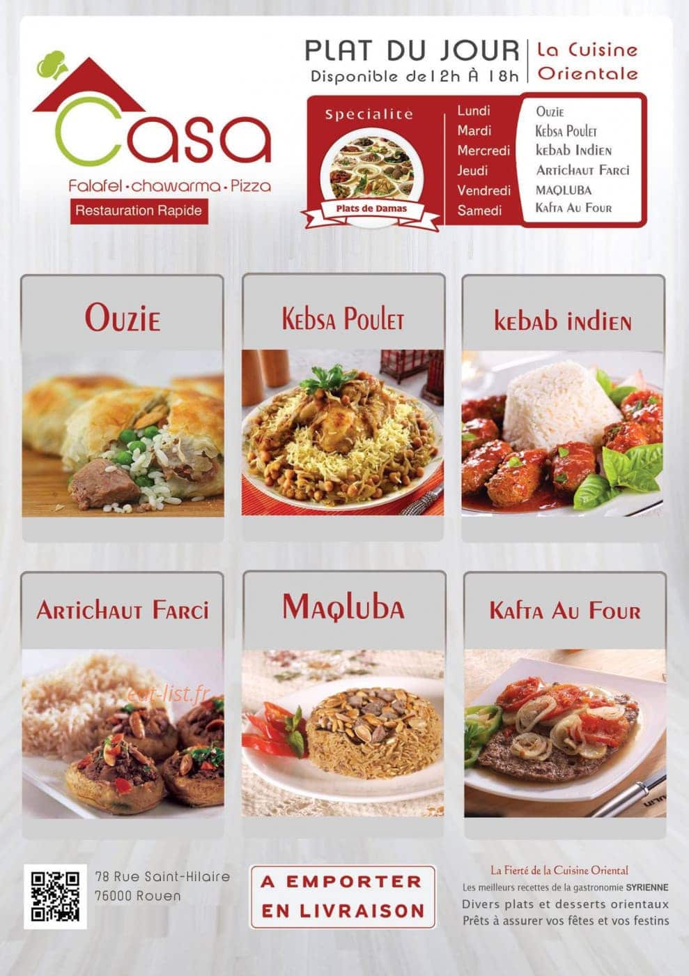 Casa Resto — carte page 3