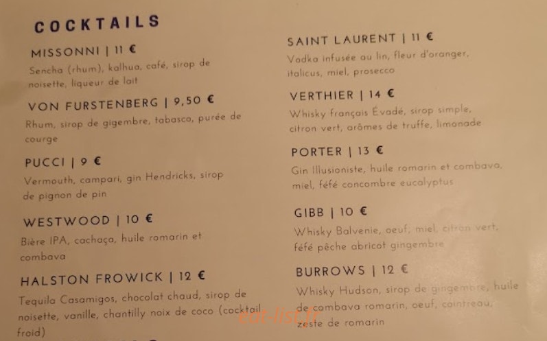 Chez Rose et Max — carte page 3