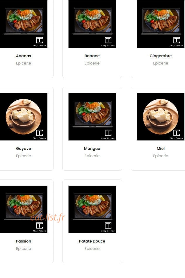 Chez Terena — carte page 20