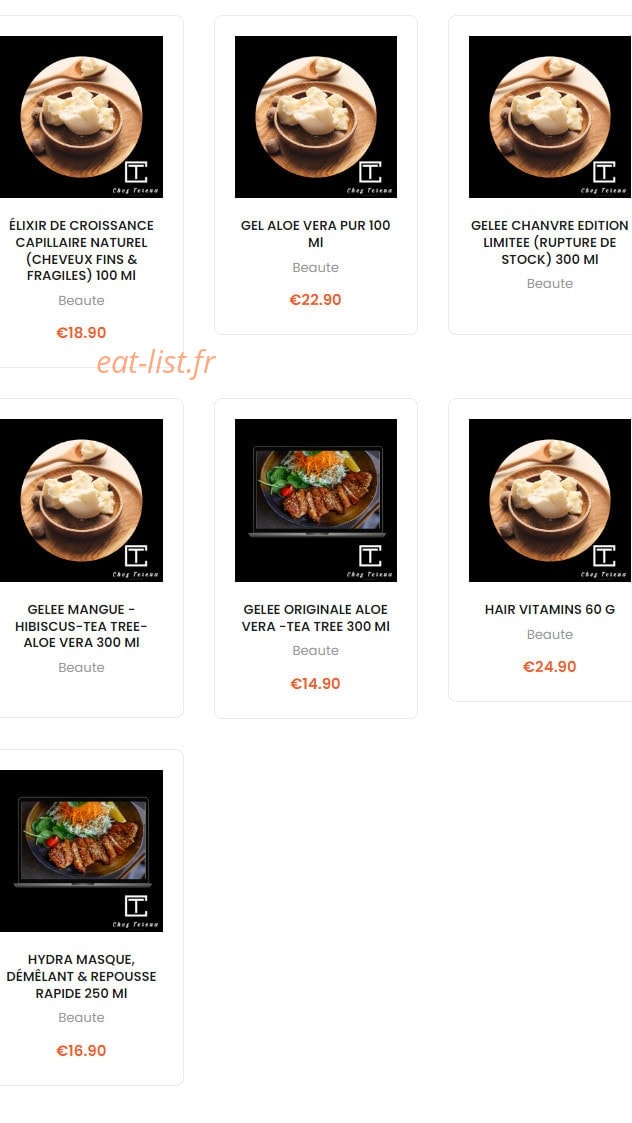 Chez Terena — carte page 10