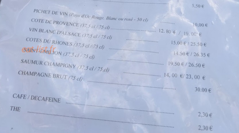 Chez Yulin — carte page 4