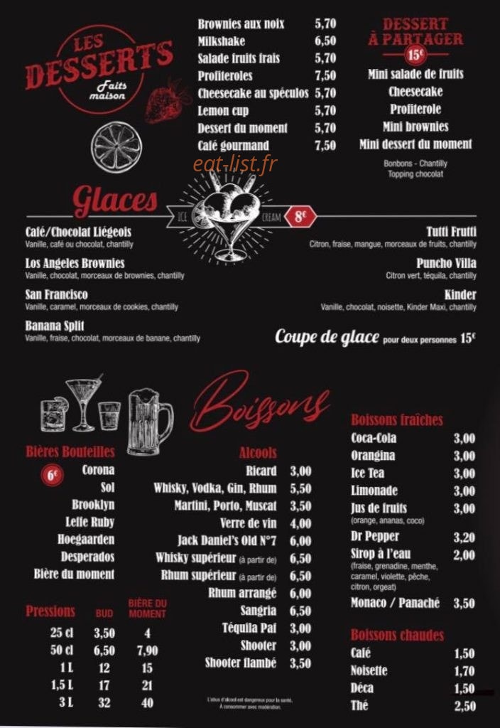 Coyote Café — carte page 3