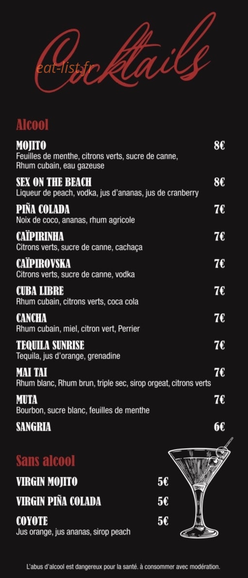 Coyote Café — carte page 4