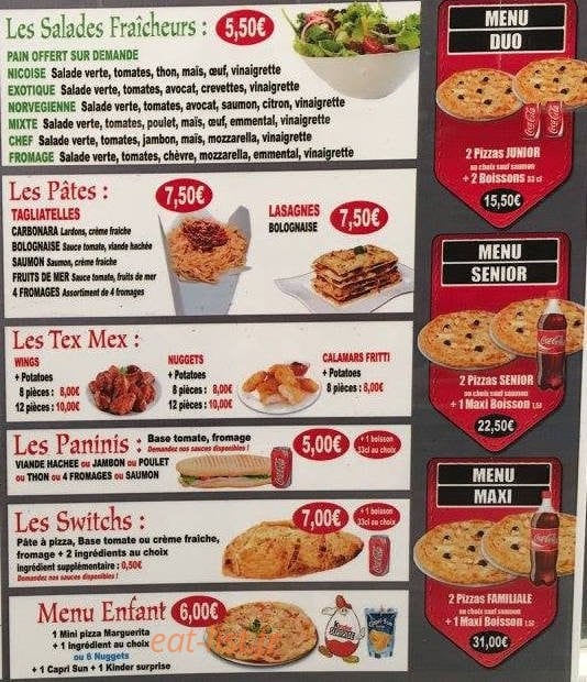 Croc'pizza — carte page 4