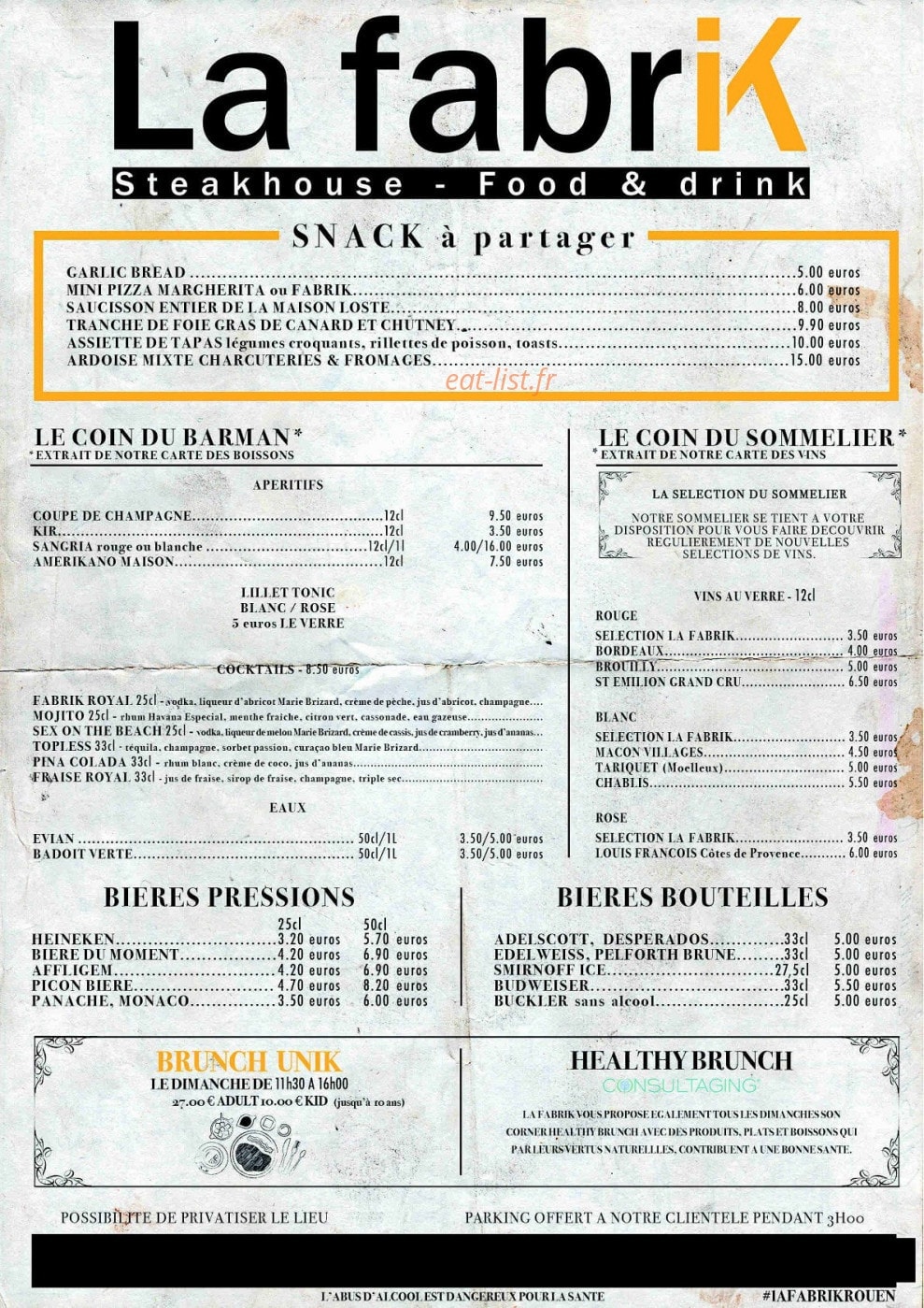Fabrik — carte page 1