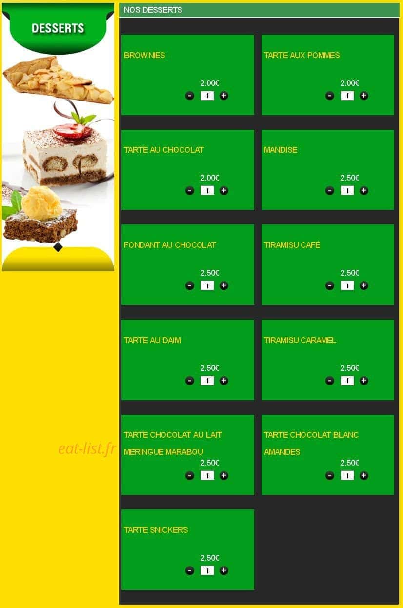 First pizza — carte page 6