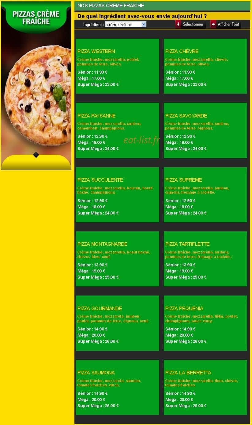 First pizza — carte page 3