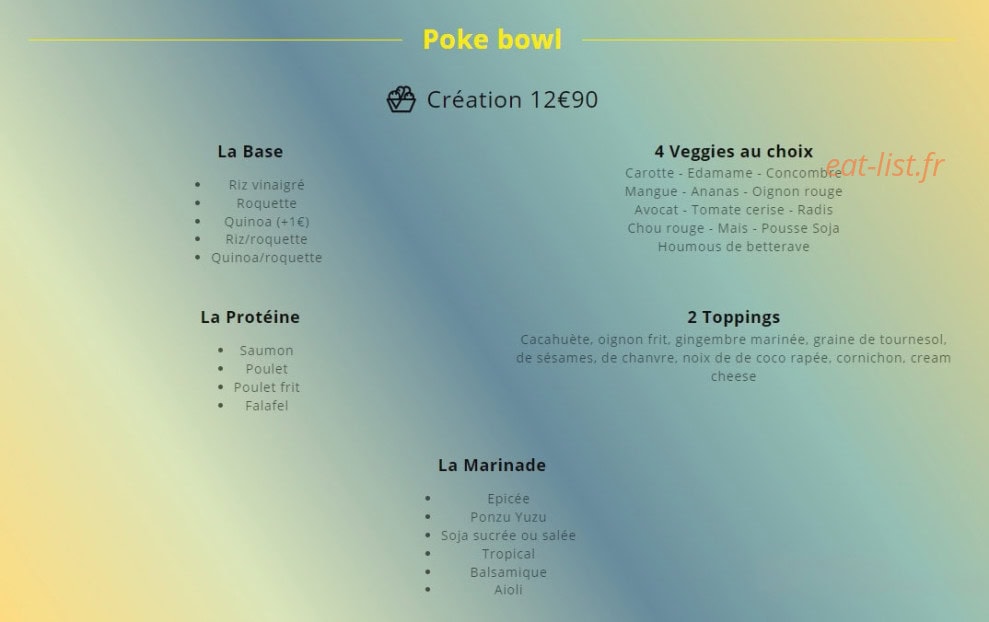 Fresh Garden — carte page 1