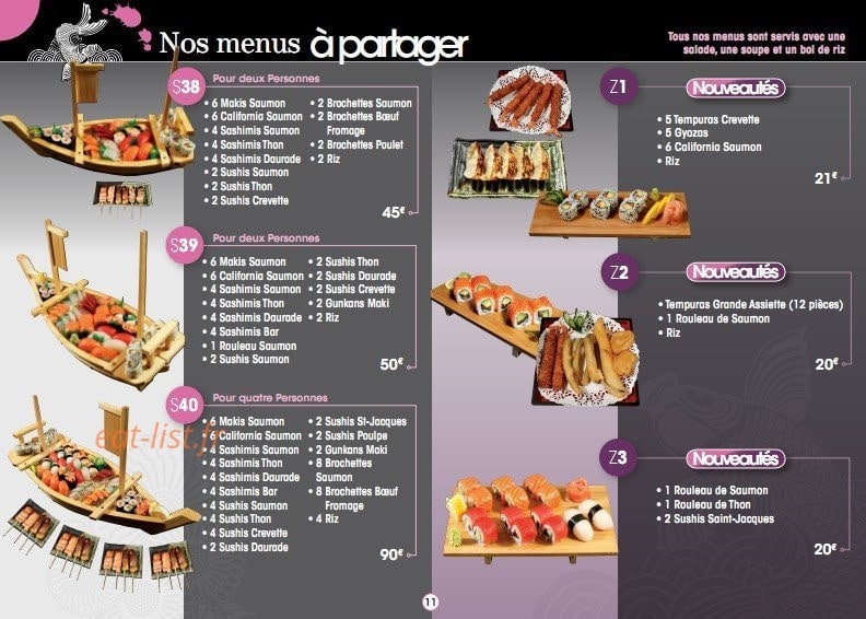Fujiya Sushi Rive Droite — carte page 6
