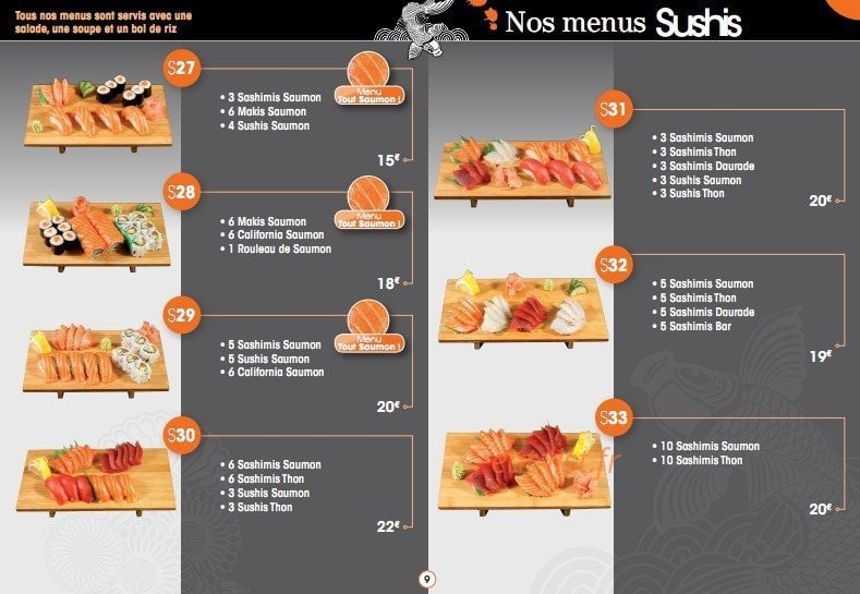 Fujiya Sushi Rive Droite — carte page 4